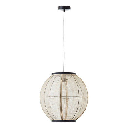 Zaire 47cm Pendant Light, Linen/Bamboo