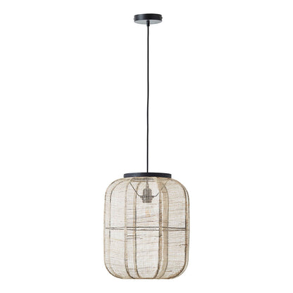 Zaire 38cm Pendant Light, Linen/Bamboo