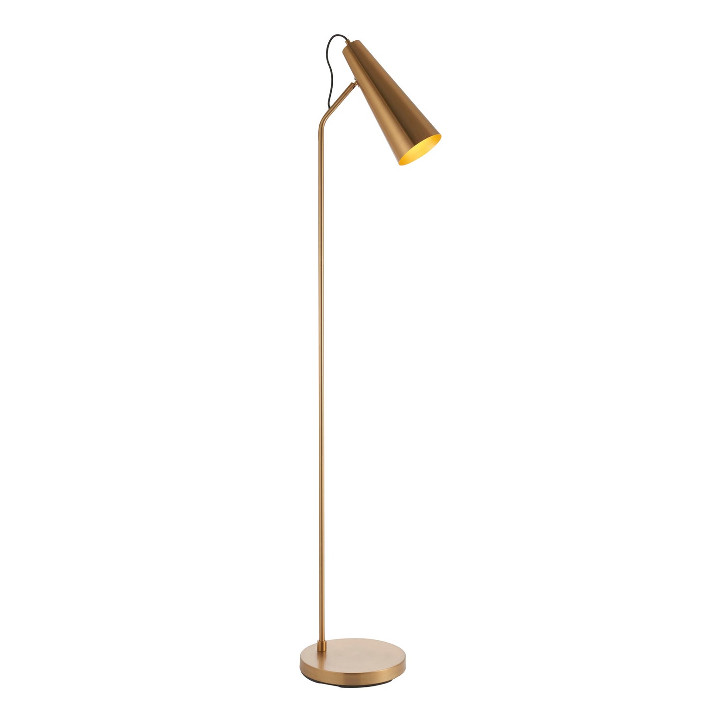 Karna Floor Lamp, Antique Brass