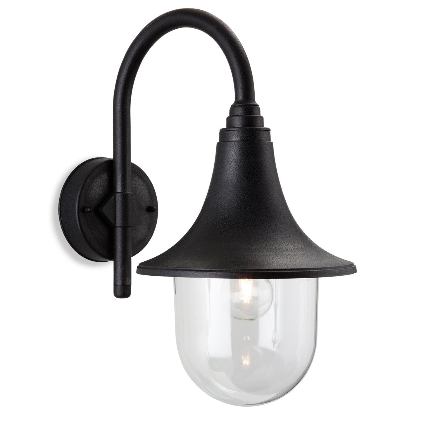 Alban Outdoor Wall Lantern, Black
