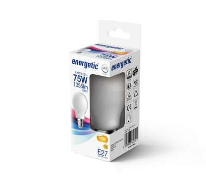 A60 | E27 | Milky Glass | 1055lm | 2700k (75w eqv)
