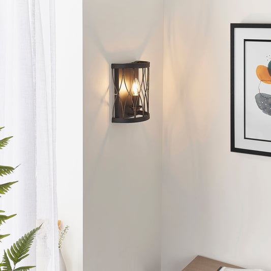 Heston Wall Light, Bronze/Black