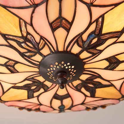 Ashton 45cm Tiffany Flush Ceiling Light