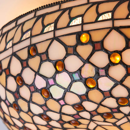 Mille Feux 45cm Tiffany Flush Ceiling Light