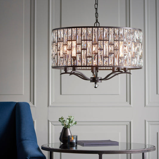 Belle 8-Light Pendant Light, Bronze