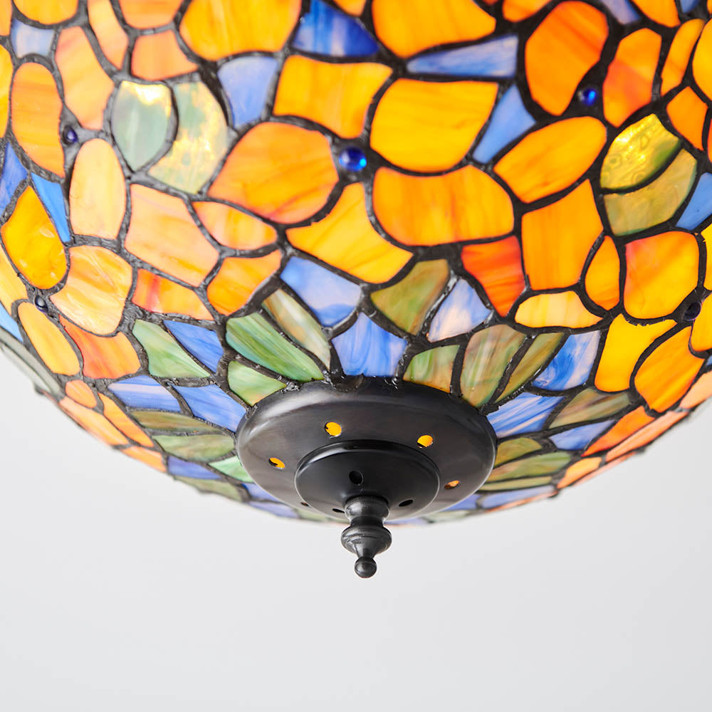 Josette 35cm Tiffany Flush Ceiling Light