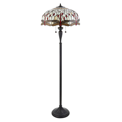Dragonfly Beige Tiffany Floor Lamp