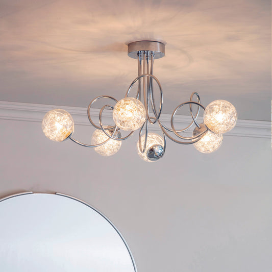 Auria 6-Light Semi-flush Ceiling Light