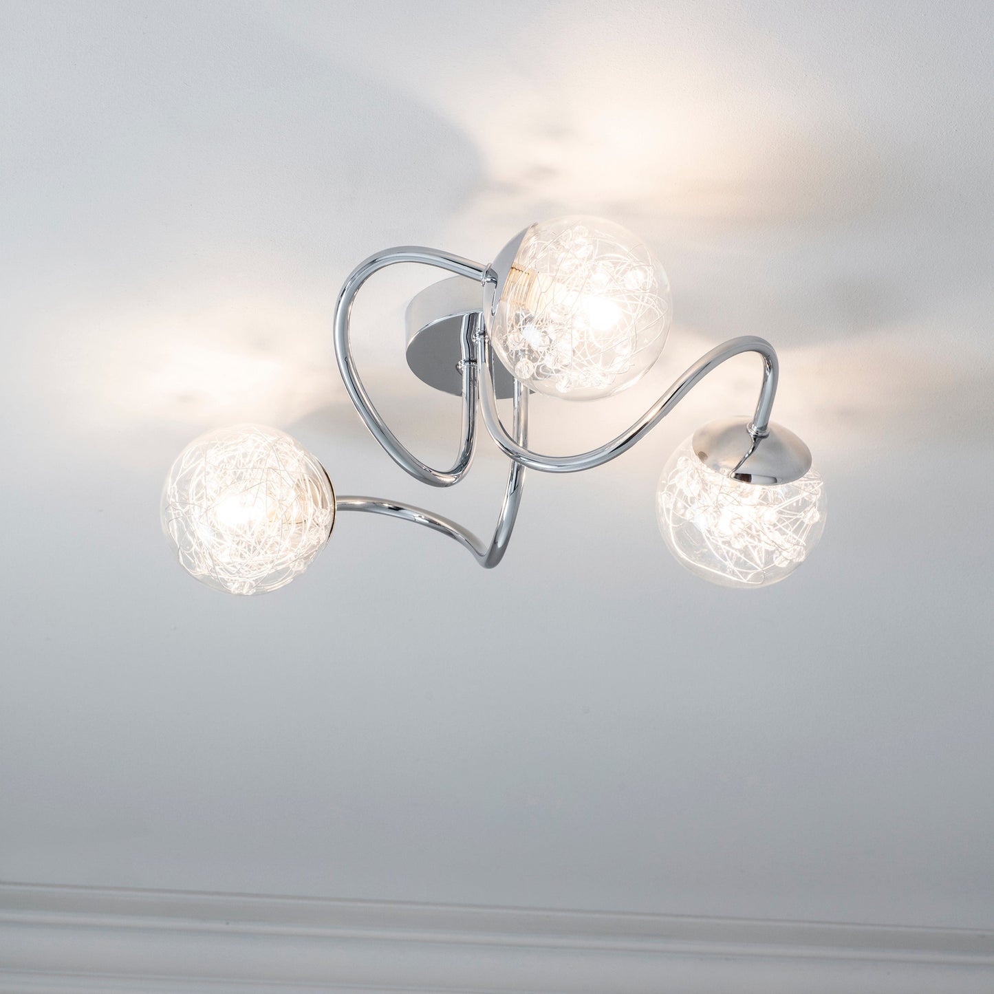 Auria 3-Light Semi-flush Ceiling Light