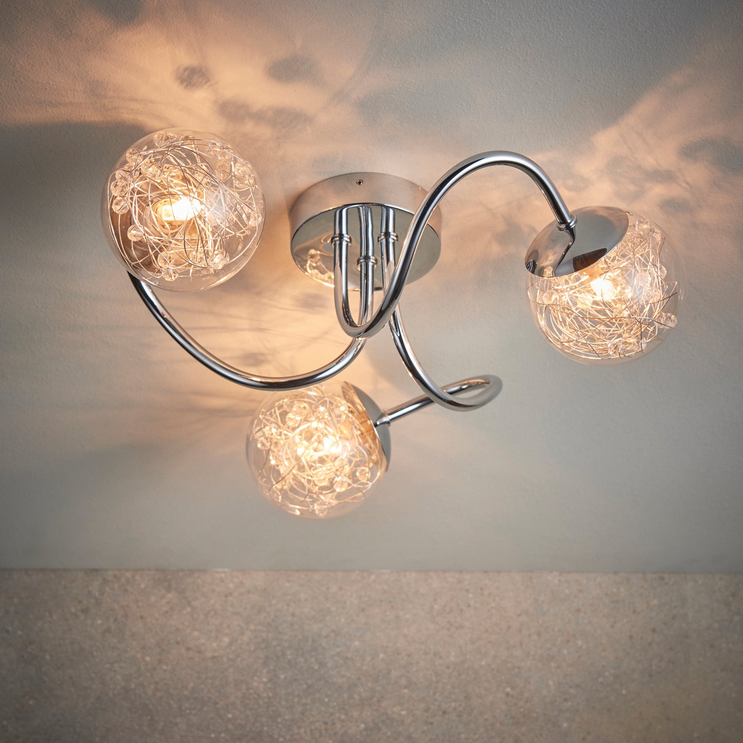 Auria 3-Light Semi-flush Ceiling Light