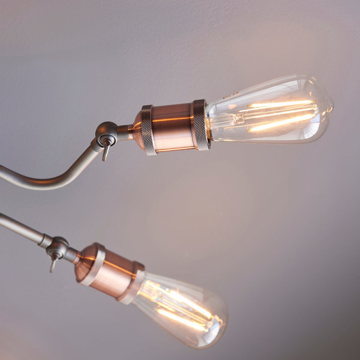 Hal 8-Light Semi-flush Ceiling Light, Aged Pewter/Copper