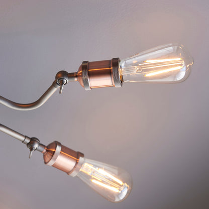 Hal 8-Light Semi-flush Ceiling Light, Aged Pewter/Copper