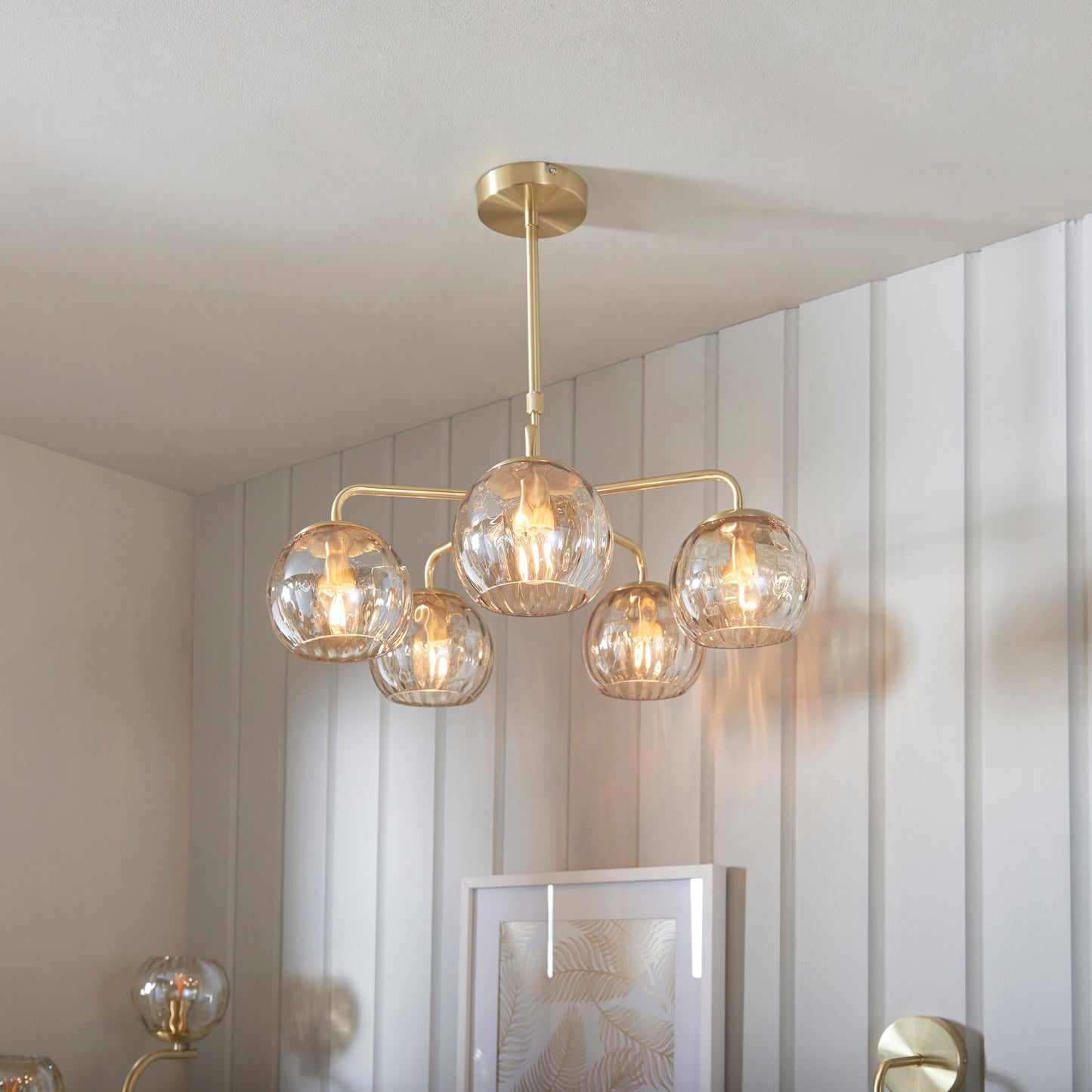 Dimple 5 Light Semi-flush Ceiling Light