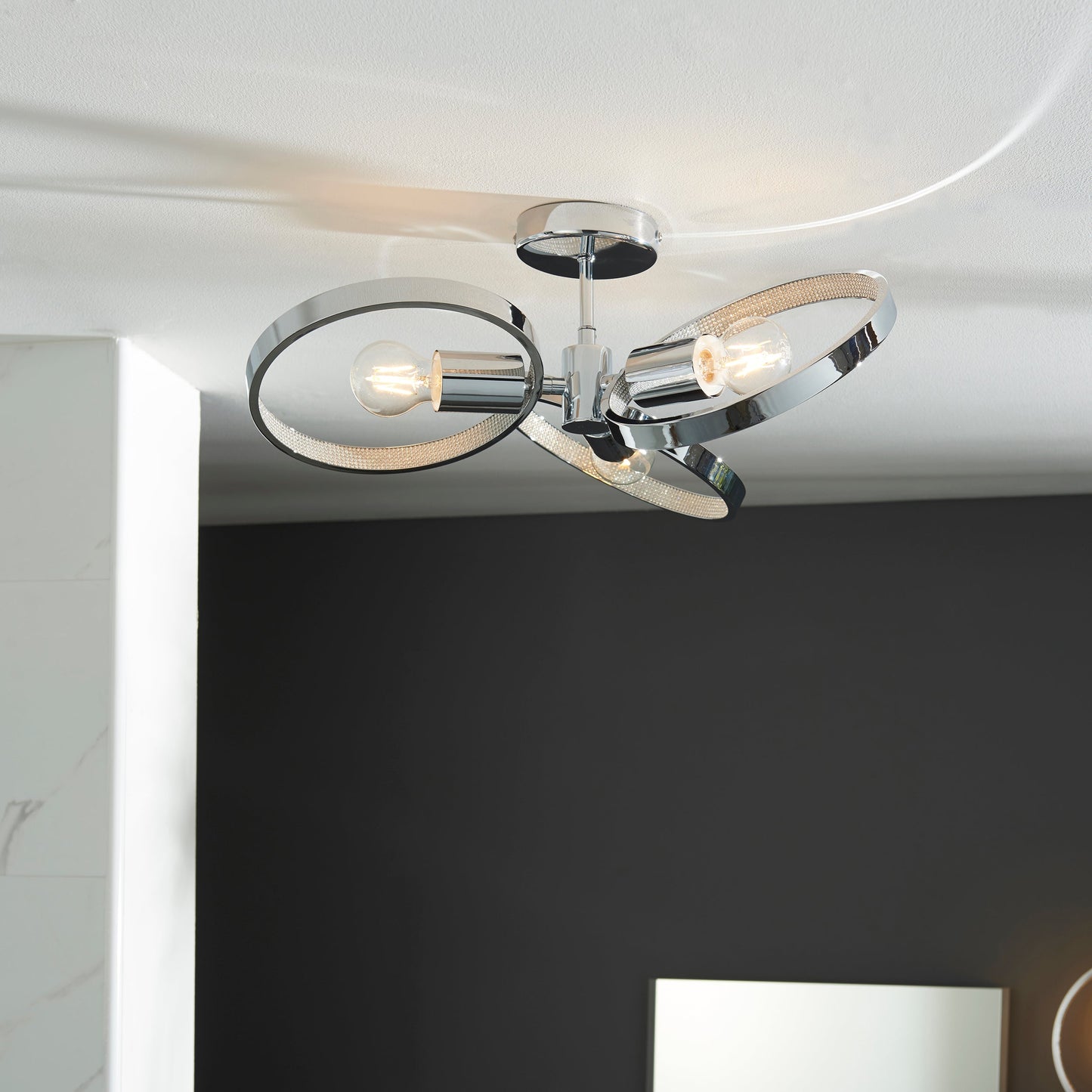 Merola Semi flush Bathroom Ceiling Light