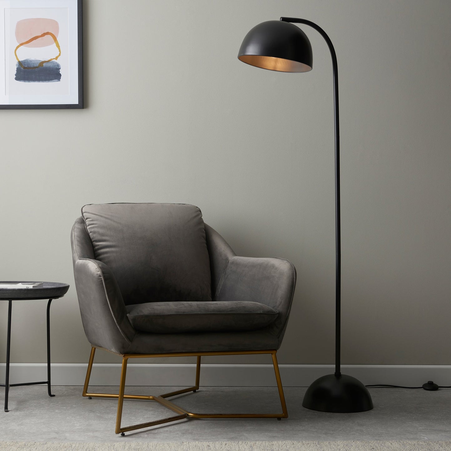Brodey Floor Lamp, Black
