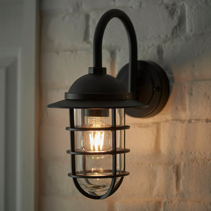 Port Outdoor Wall Lantern, Black