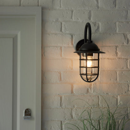 Port Outdoor Wall Lantern, Black