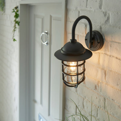 Port Outdoor Wall Lantern, Black