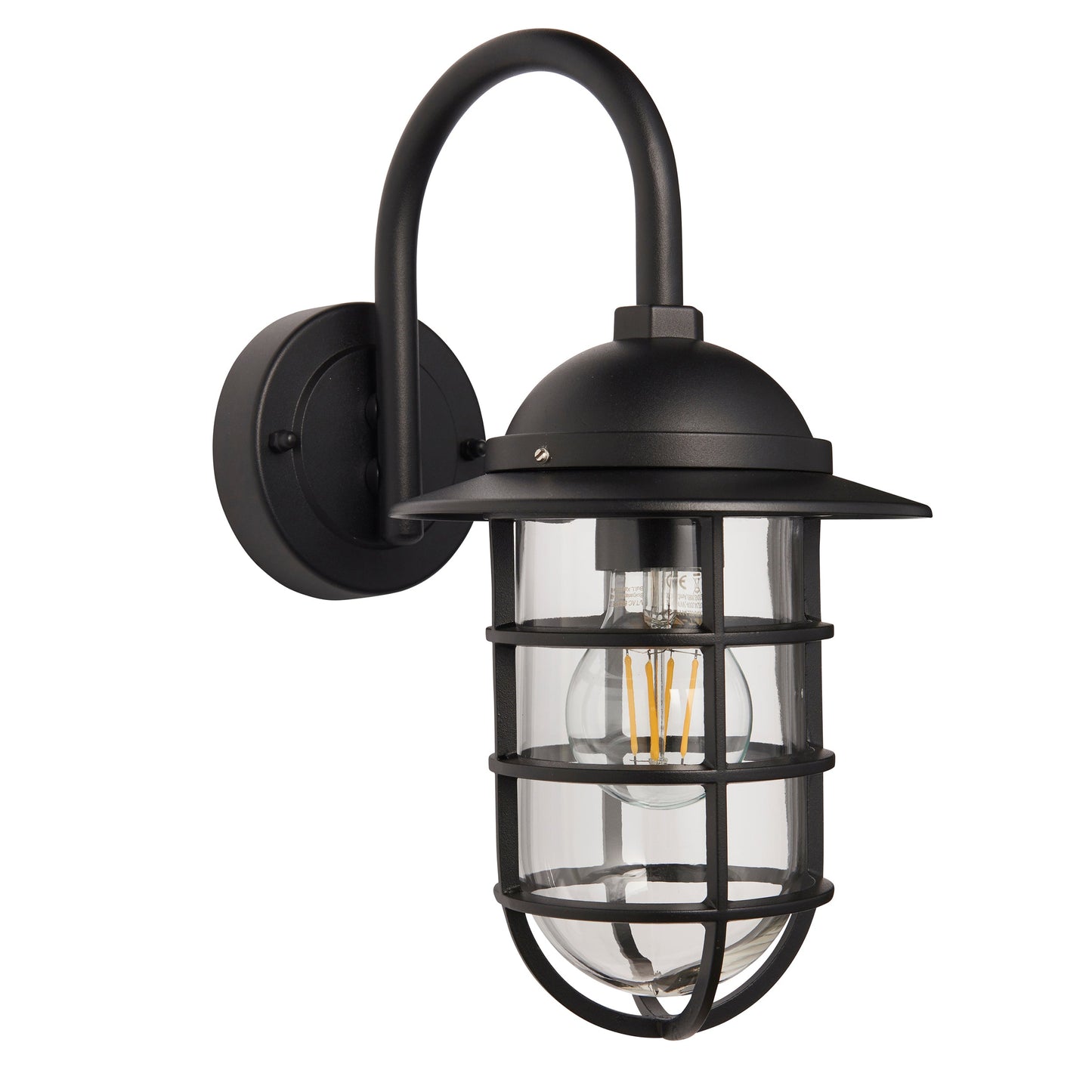 Port Outdoor Wall Lantern, Black