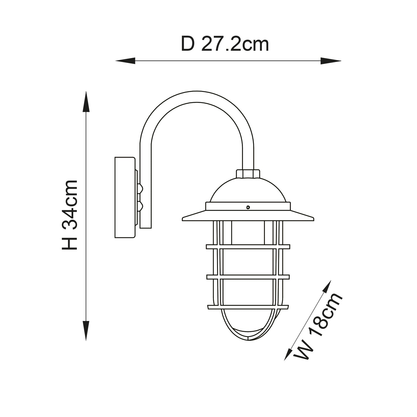Port Outdoor Wall Lantern, Black