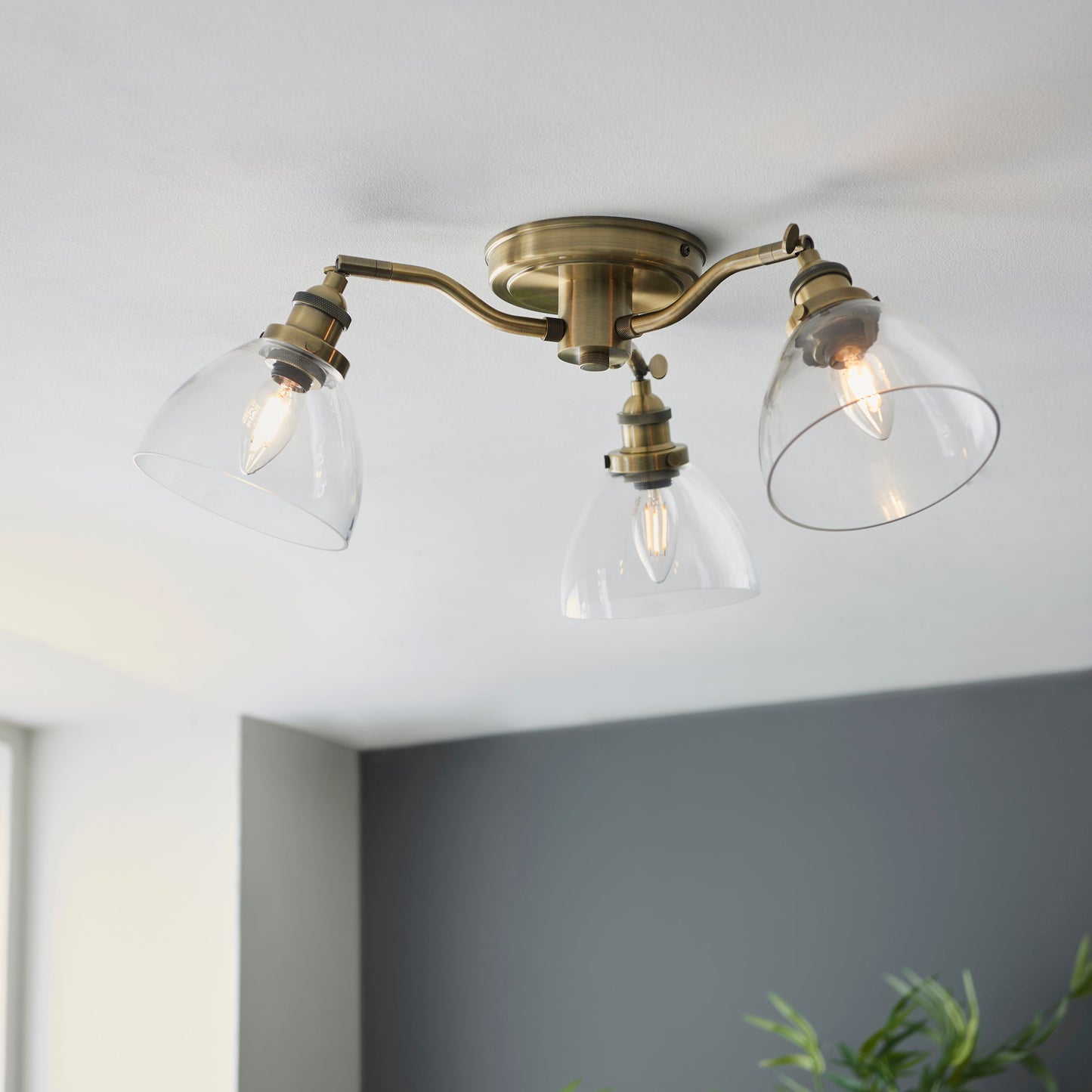 Hansen 3-Light Semi-flush Ceiling Light
