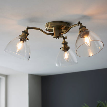 Hansen 3-Light Semi-flush Ceiling Light