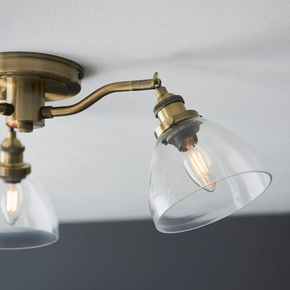 Hansen 3-Light Semi-flush Ceiling Light