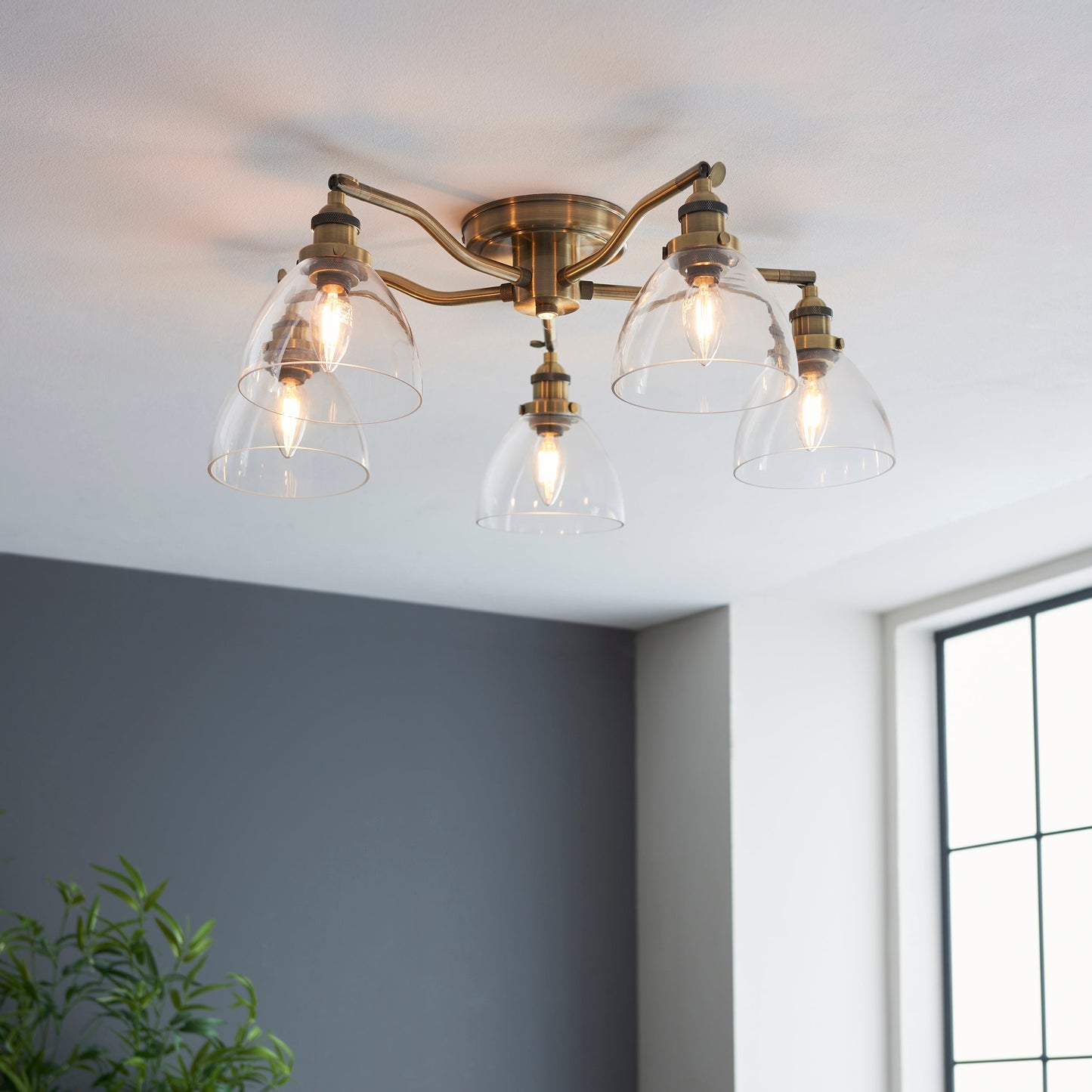 Hansen 5-Light Semi-flush Ceiling Light