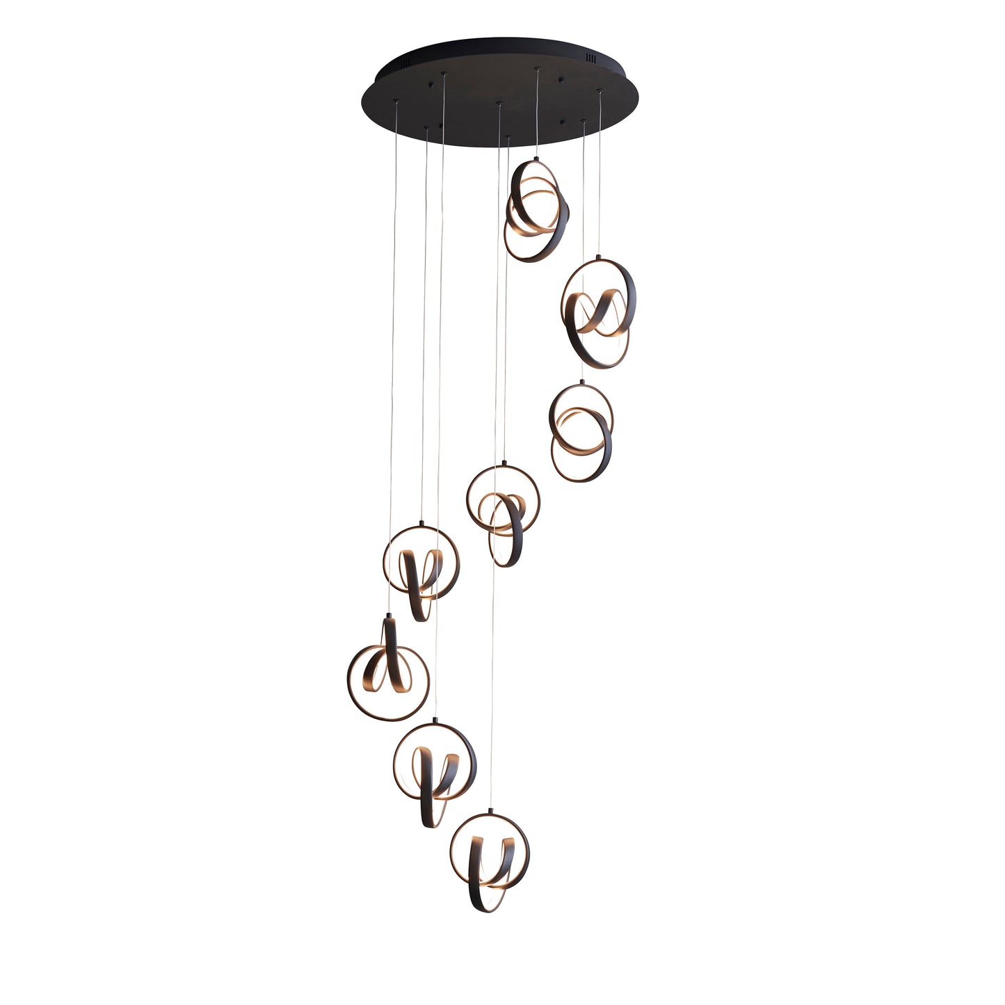 Cosma 8-Light Cluster Pendant Light, Black