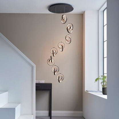 Cosma 8-Light Cluster Pendant Light, Black