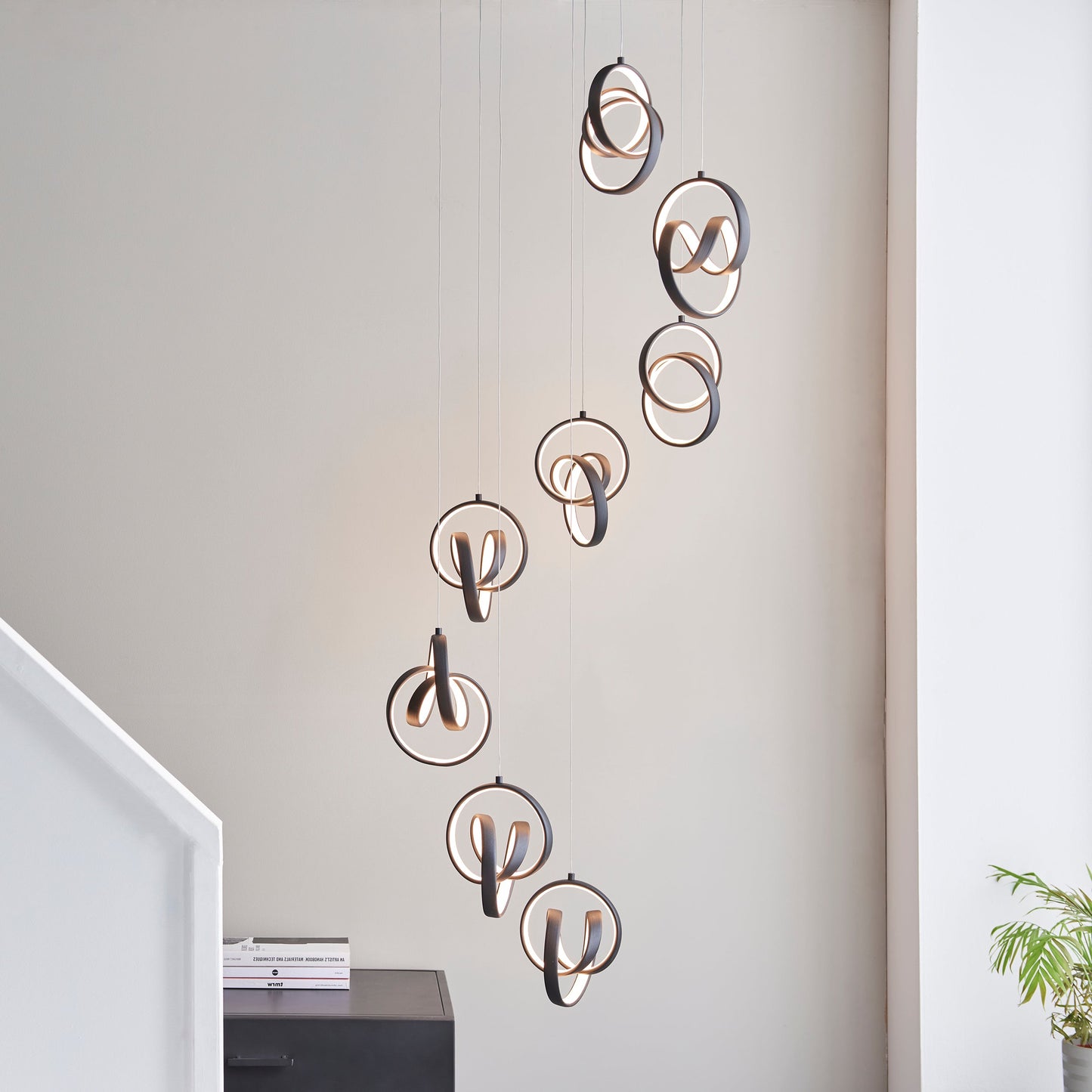 Cosma 8-Light Cluster Pendant Light, Black