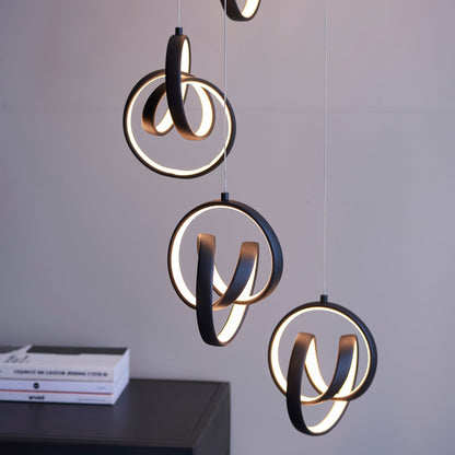 Cosma 8-Light Cluster Pendant Light, Black