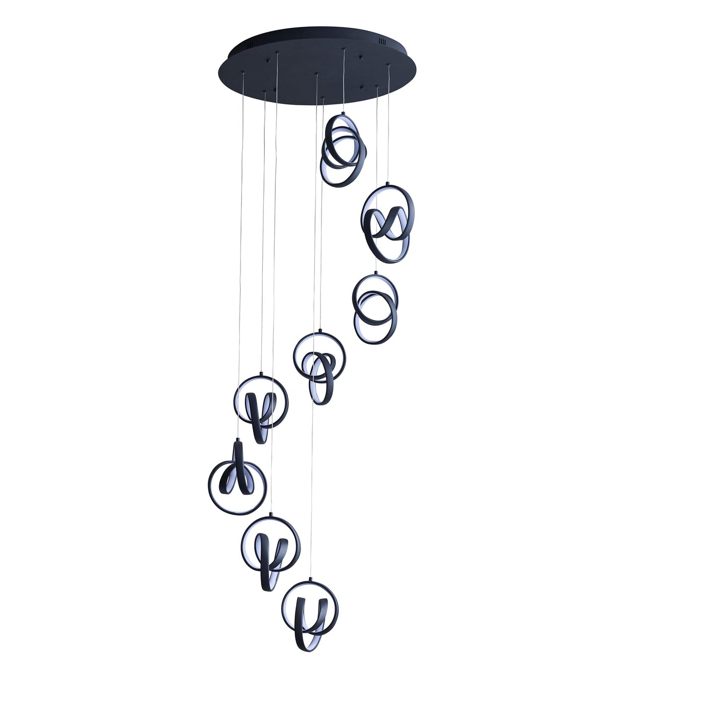 Cosma 8-Light Cluster Pendant Light, Black