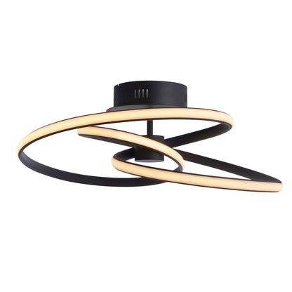 Dune LED Semi-flush Ceiling Light, Black