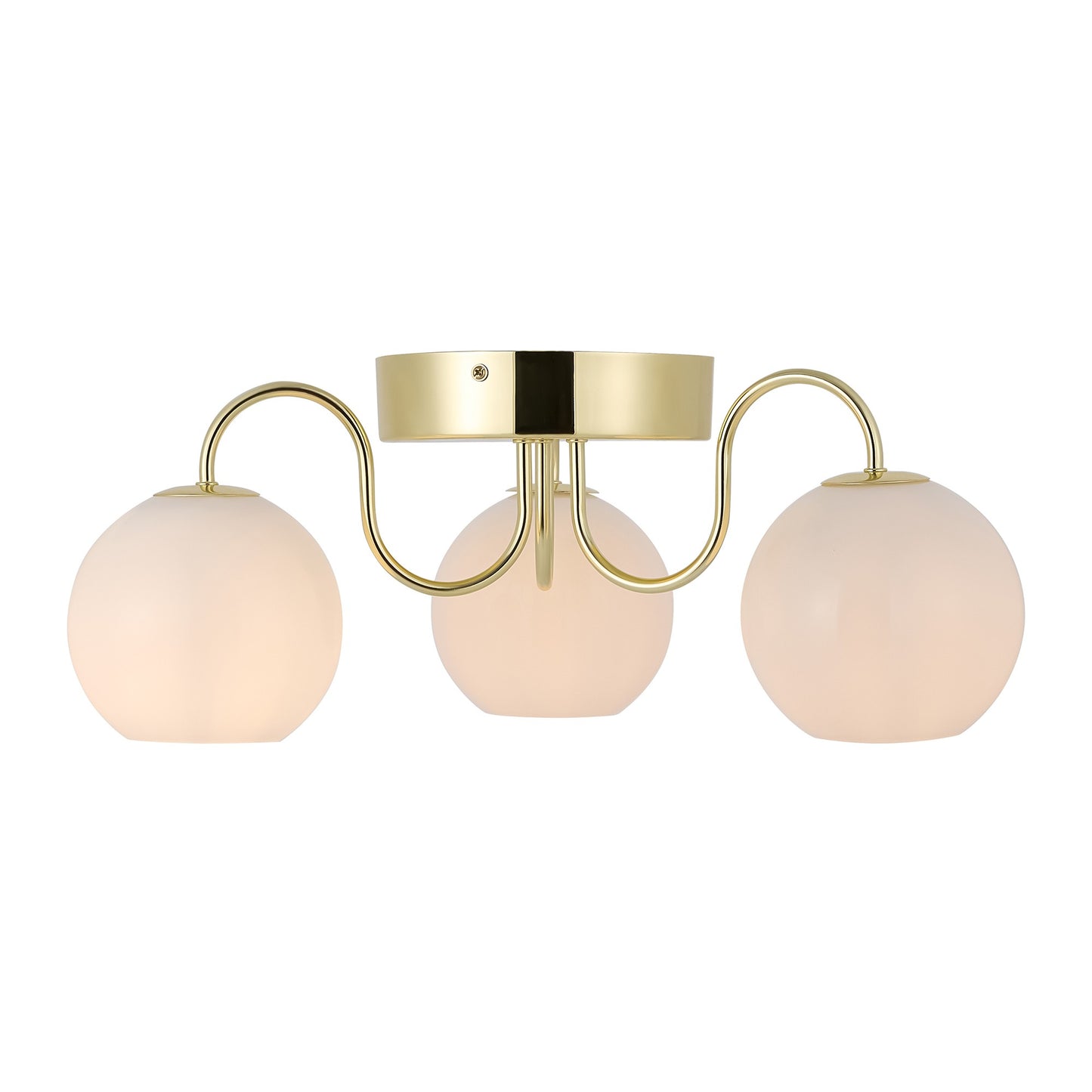 Franca Semi-flush Ceiling Light, Brass