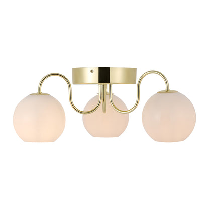 Franca Semi-flush Ceiling Light, Brass