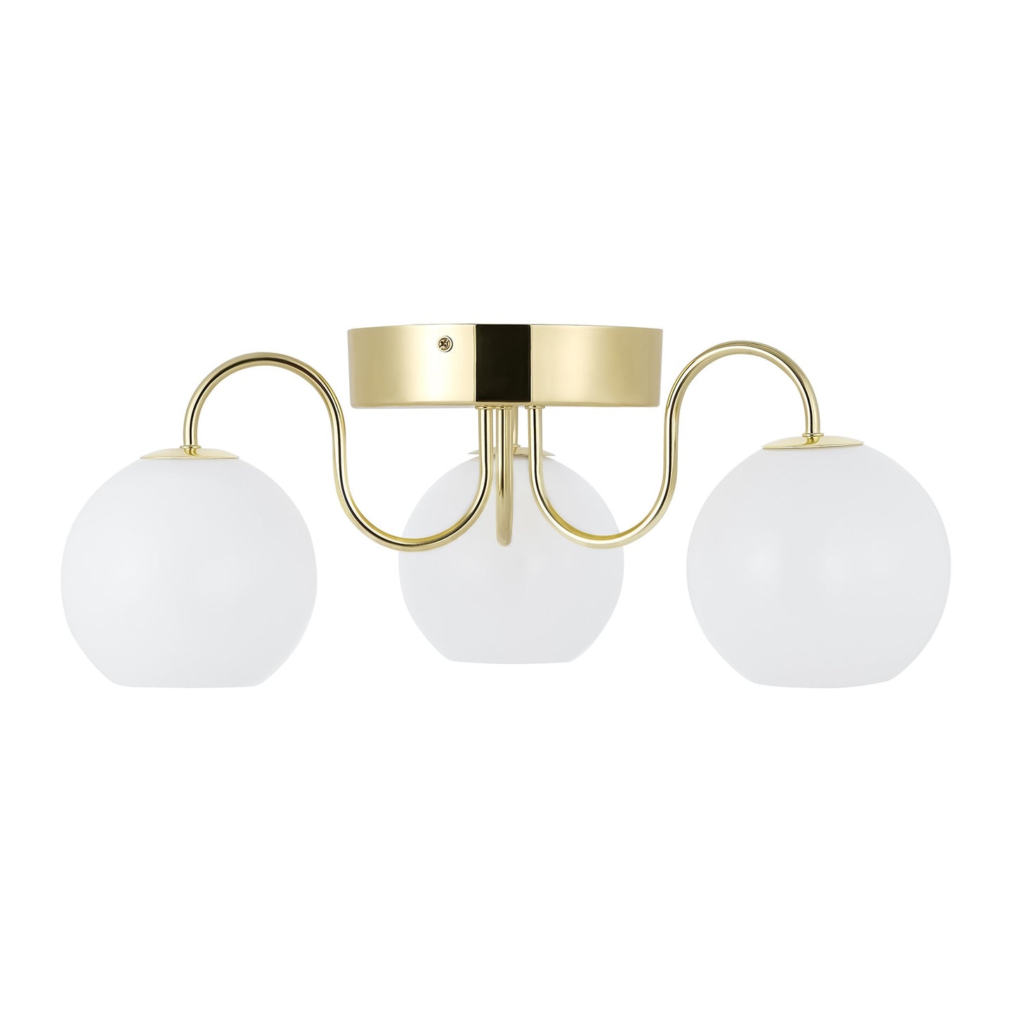 Franca Semi-flush Ceiling Light, Brass