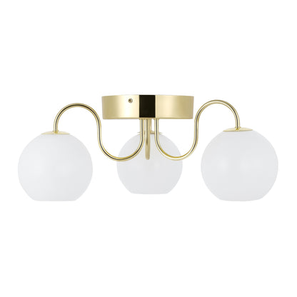 Franca Semi-flush Ceiling Light, Brass