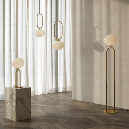 Shapes Floor Lamp, Brass