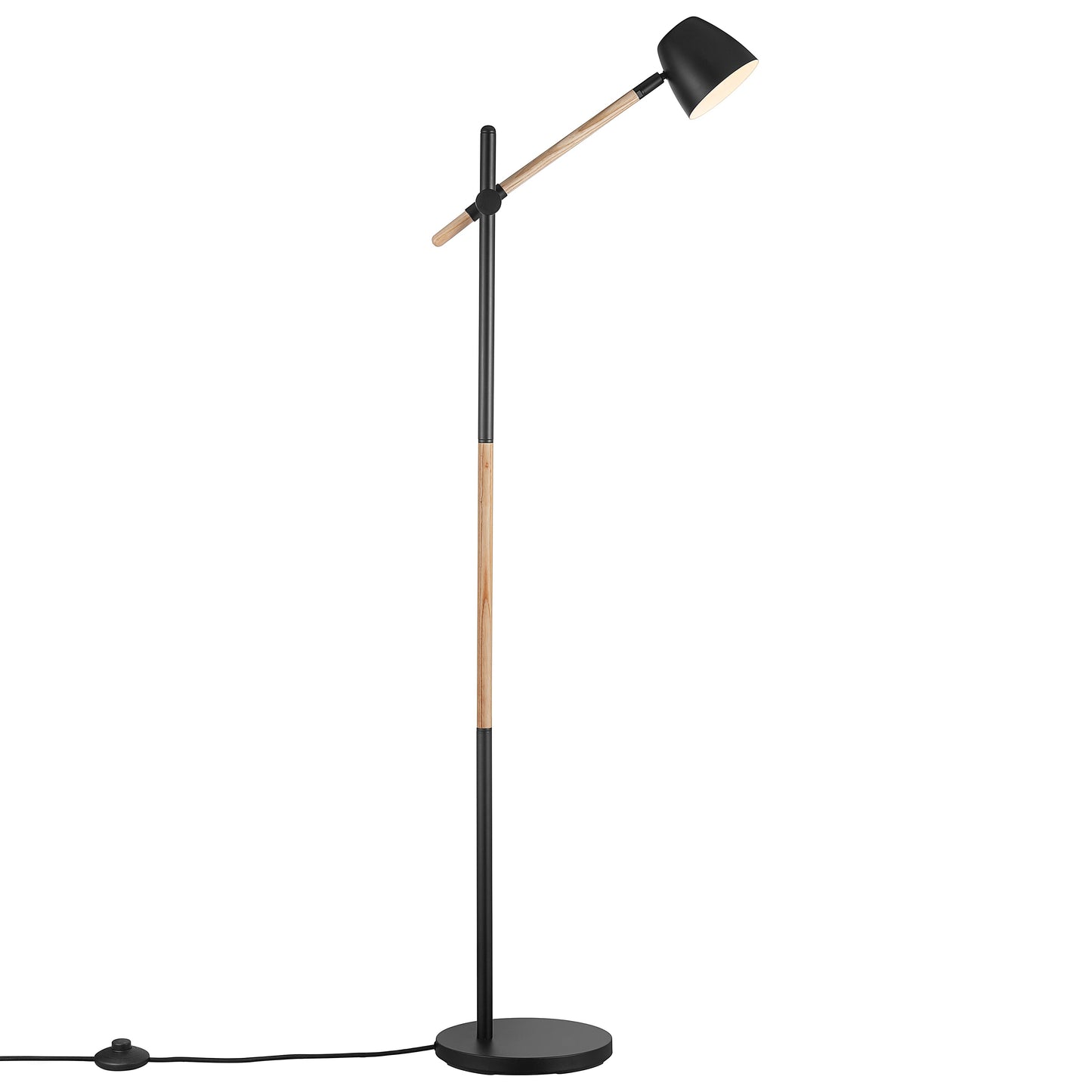 Theo Floor Lamp, Wood/Black