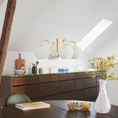 Franca 3 Light Pendant Chandelier - Brass